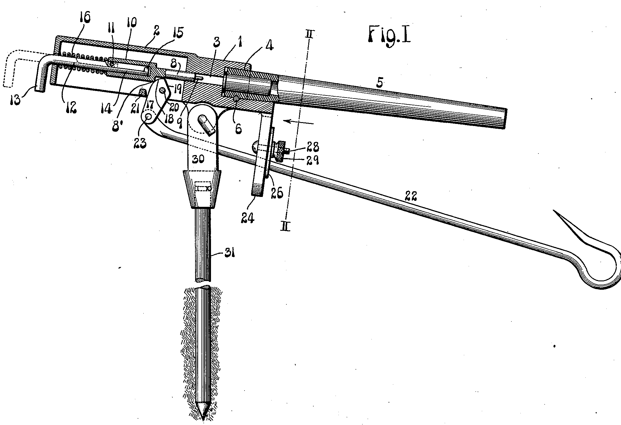 Patent drawing, U.S. Patent 1,098,742 (shown for Taylor Fur Getter)